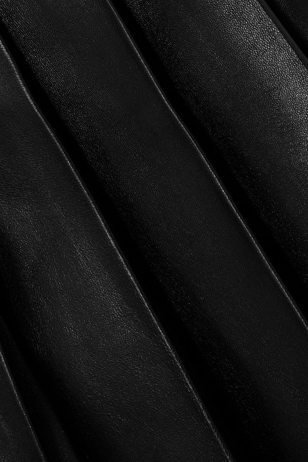 BALMAIN تنورة قصيرة من الجلد بثنيات