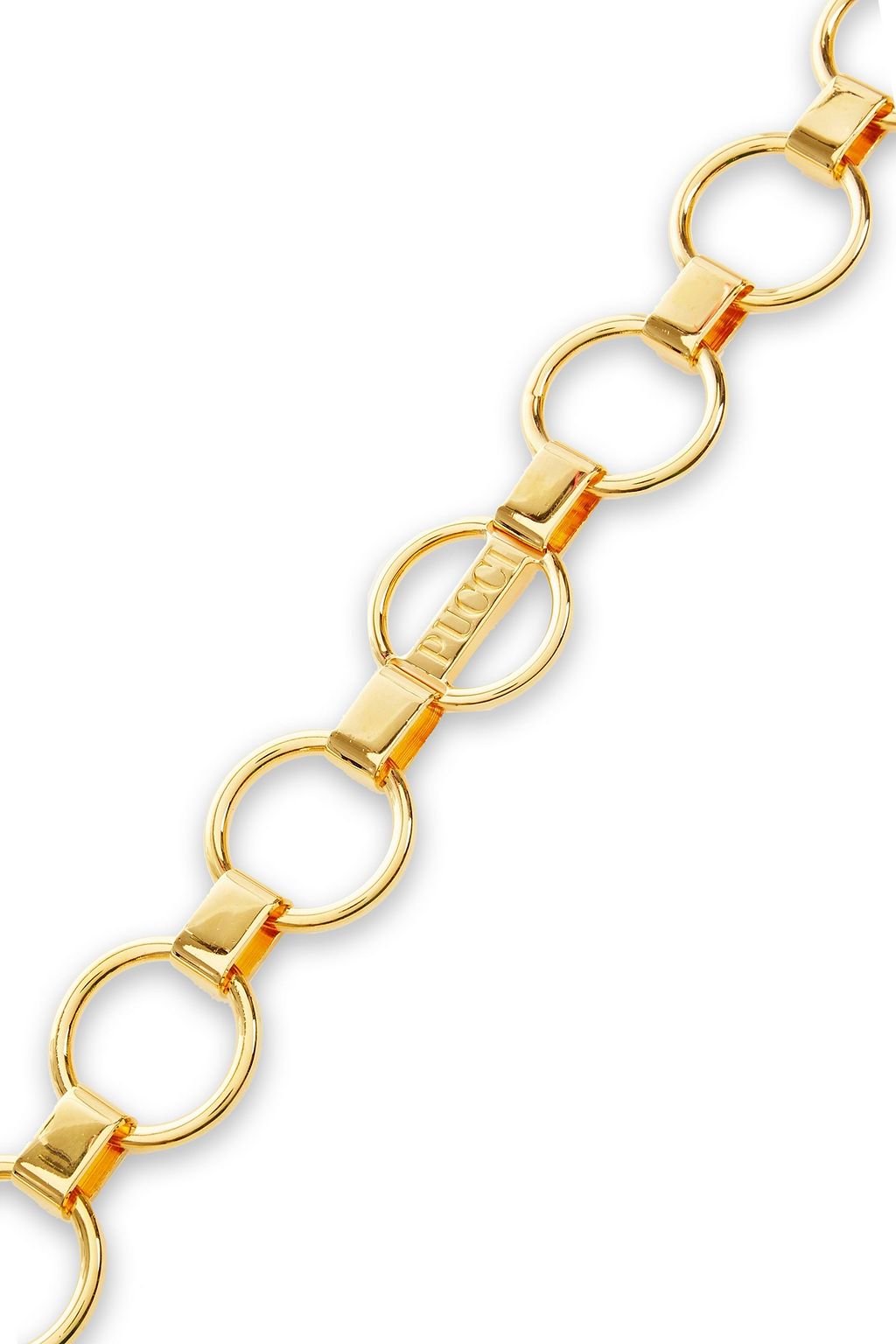 PUCCI Leather and chain belt