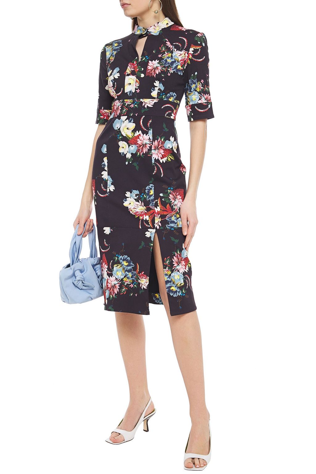 ERDEM Floral-print stretch-cotton dress