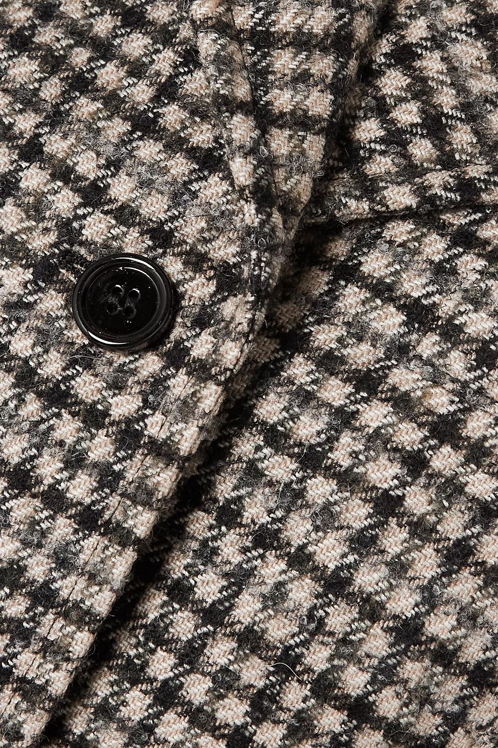 CHLOÉ Checked wool-blend tweed and ribbed-knit jacket