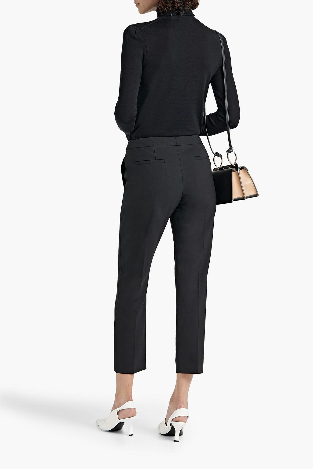 CHLOÉ Cropped stretch-wool tapered pants