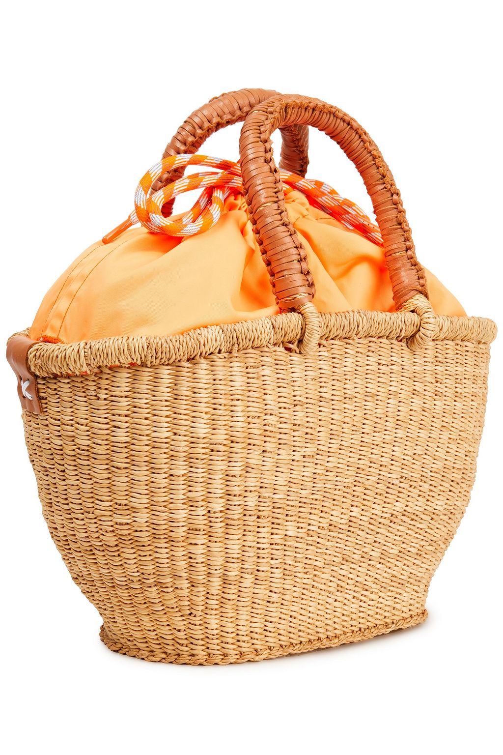 RAG & BONE Ghana leather-trimmed woven straw tote