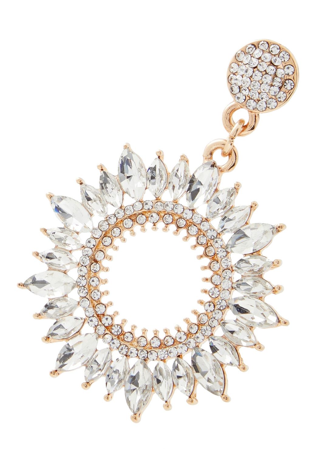 SHASHI Solar 18-karat gold-plated crystal earrings