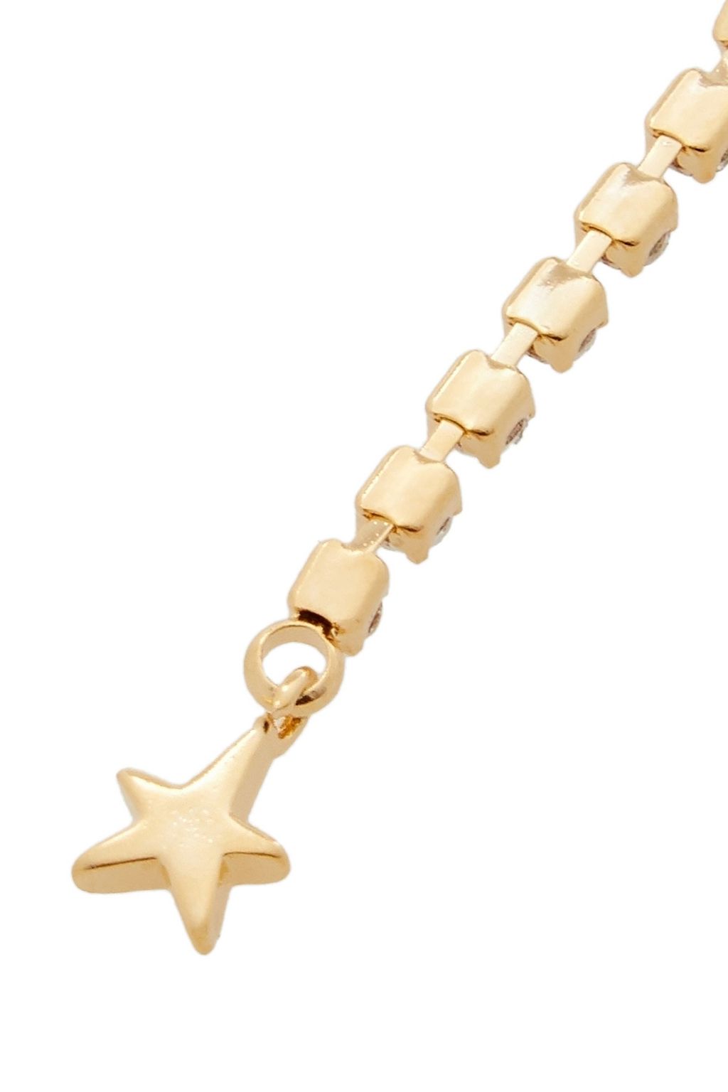 SHASHI Falling Star 18-karat gold vermeil crystal earrings