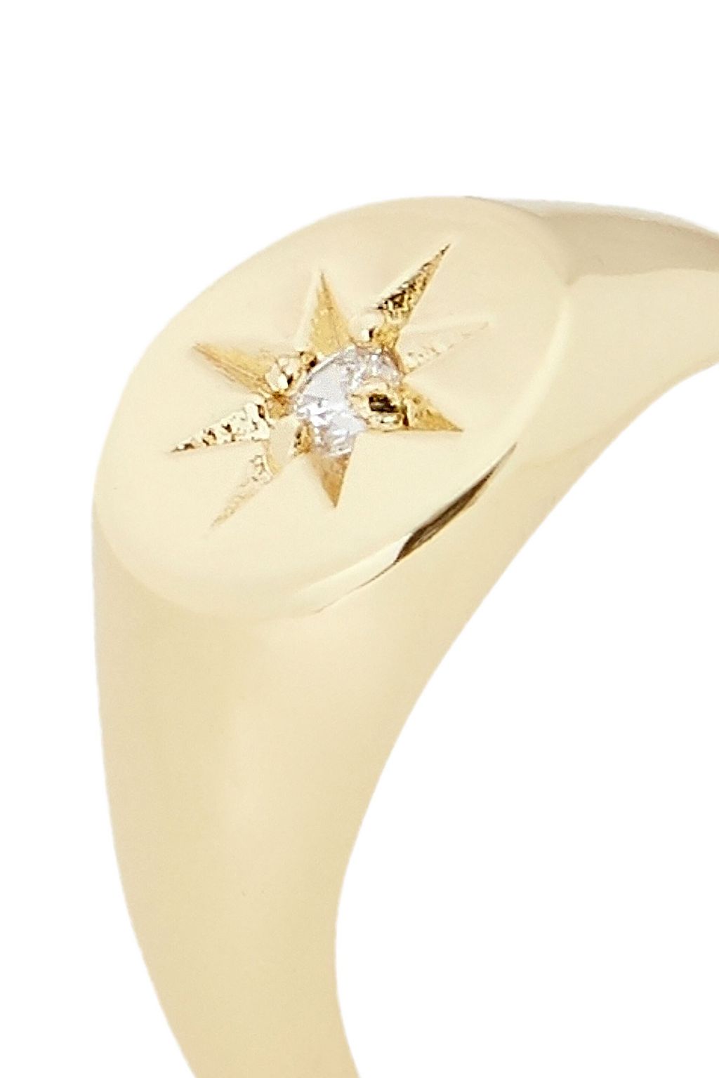 SHASHI Starburst 18-karat gold-plated crystal ring