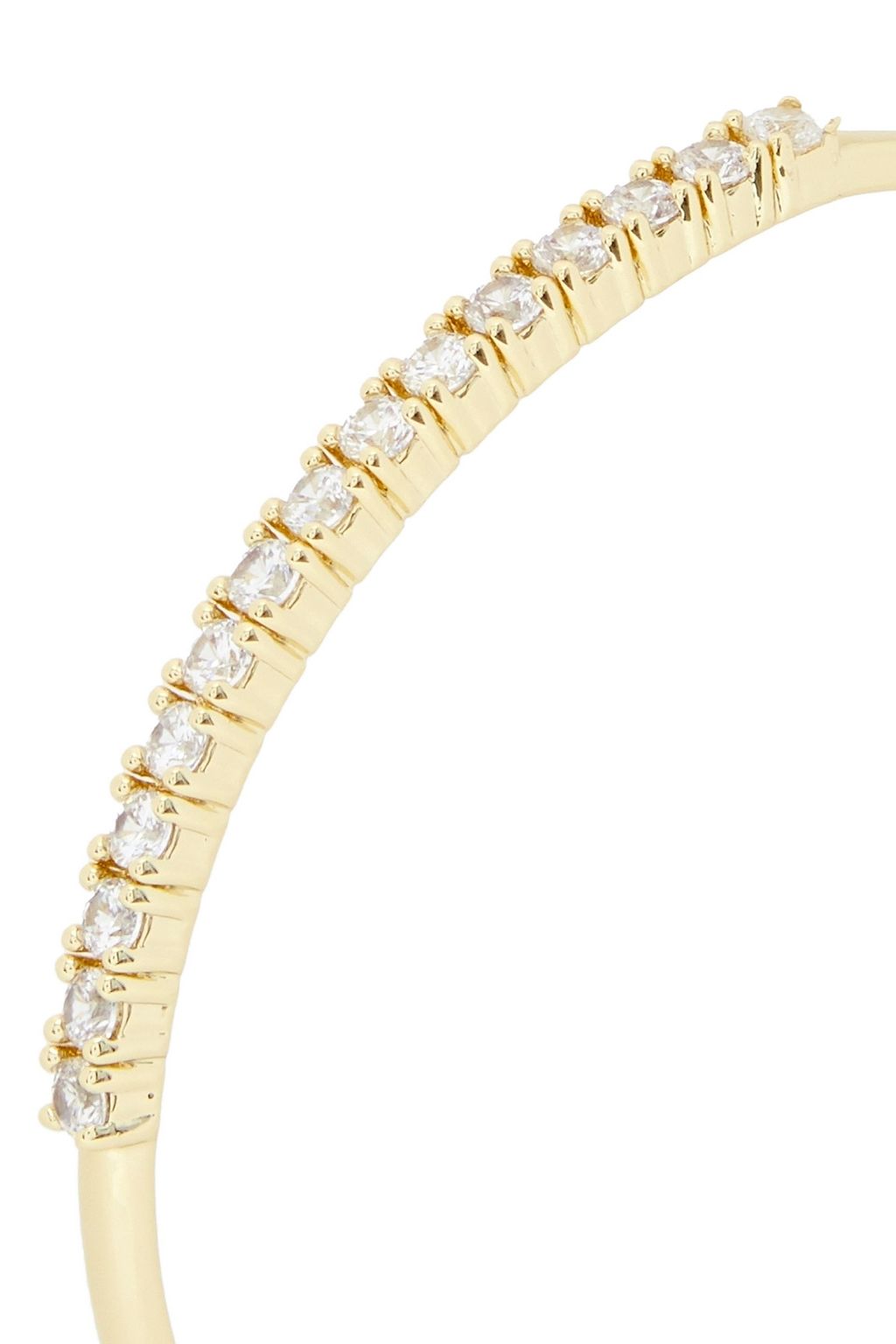 SHASHI Diamond Bar 18-karat gold vermeil crystal cuff