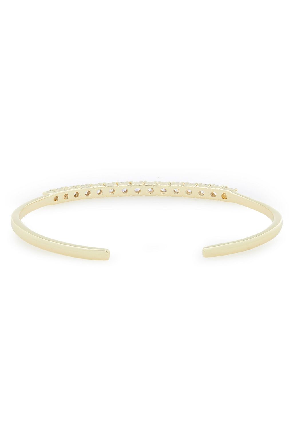 SHASHI Diamond Bar 18-karat gold vermeil crystal cuff
