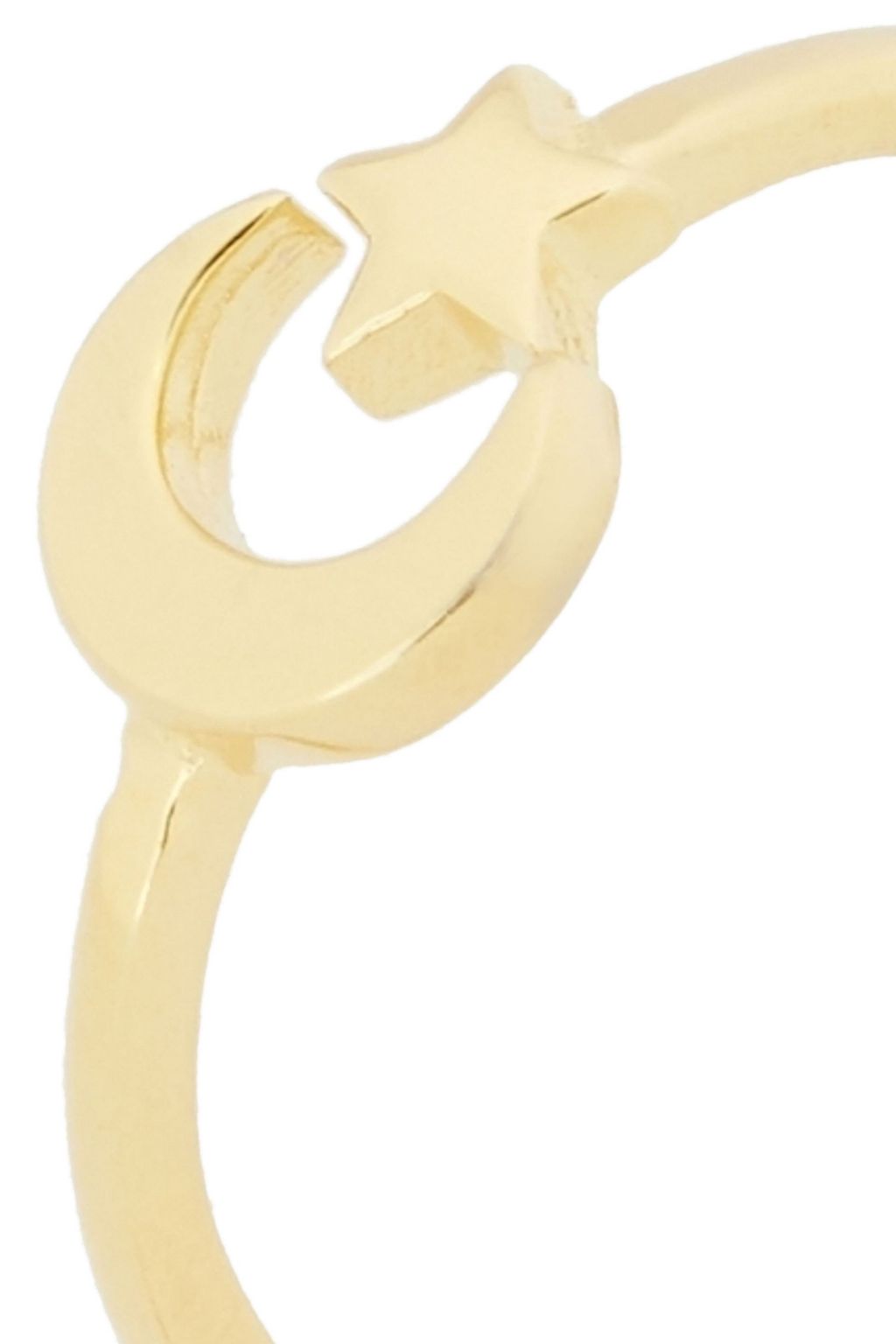 SHASHI Moon Star 18-karat gold-plated ring