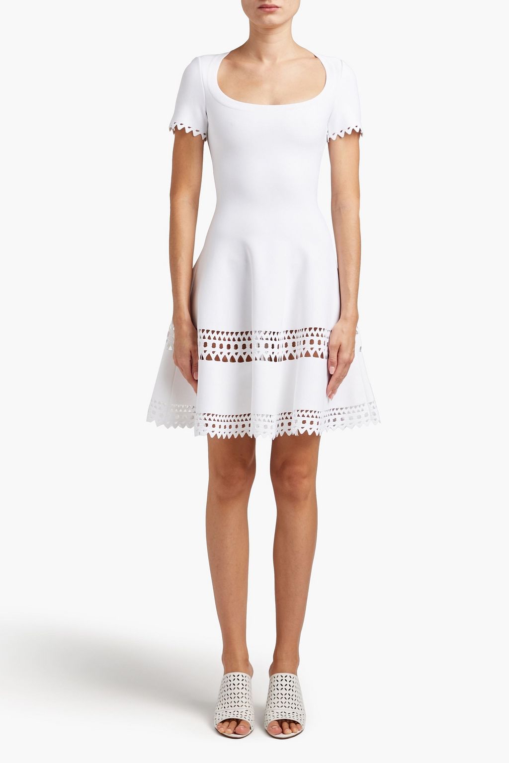 ALAÏA ストレッチニット ミニワンピース レーザーカット