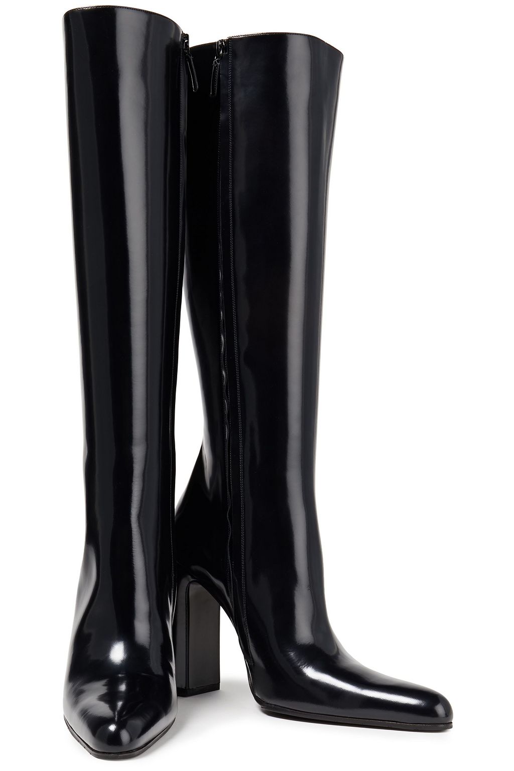 BALENCIAGA Glossed-leather knee boots