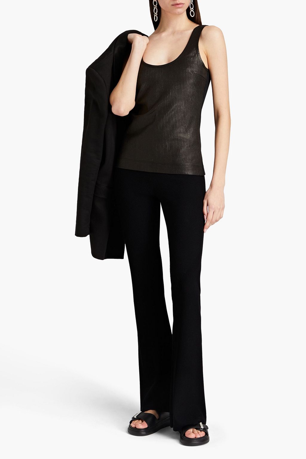 GIVENCHY Ribbed leather top