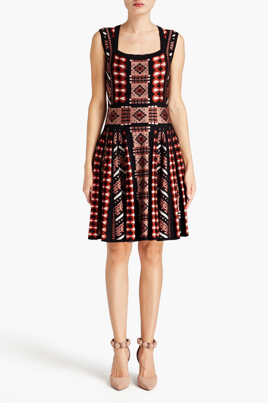 ALAÏA Jacquard-knit mini dress