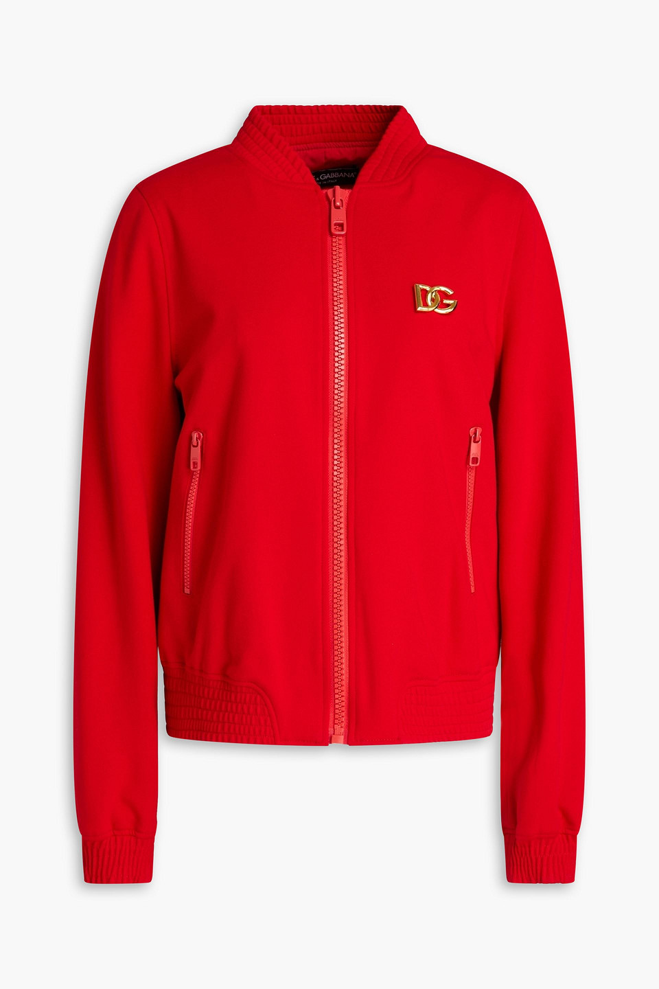 Dolce & Gabbana Stretch-jersey Bomber Jacket In Red