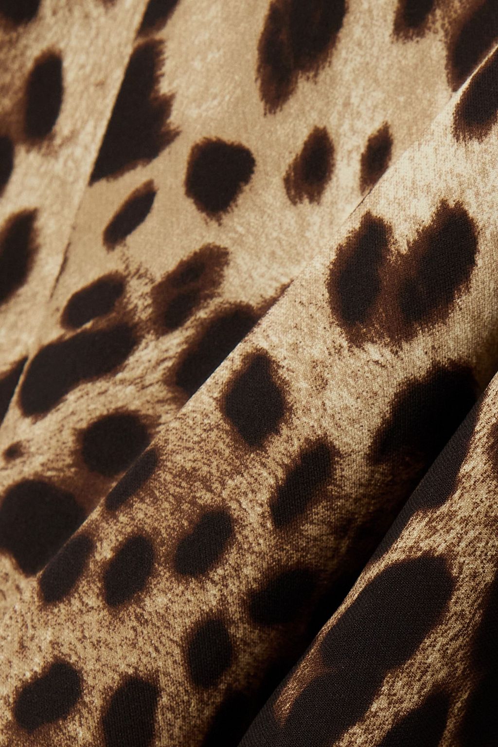 DOLCE&GABBANA Leopard-print silk-blend charmeuse midi dress