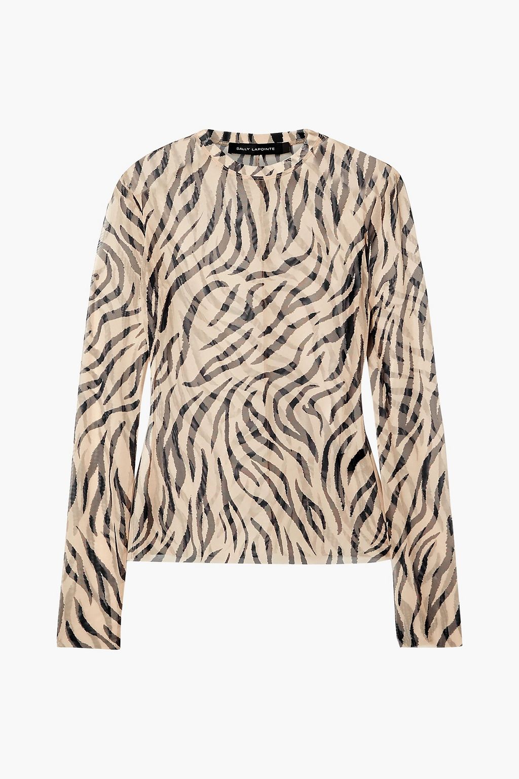 zebra print mesh top
