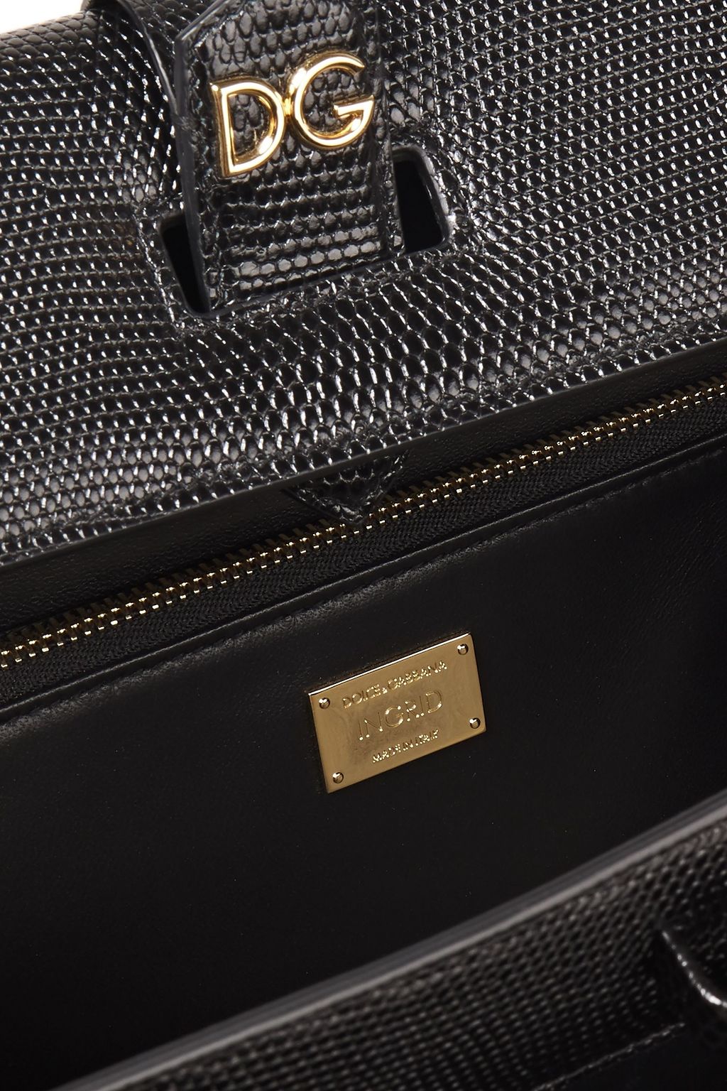 DOLCE&GABBANA Ingrid lizard-effect leather tote