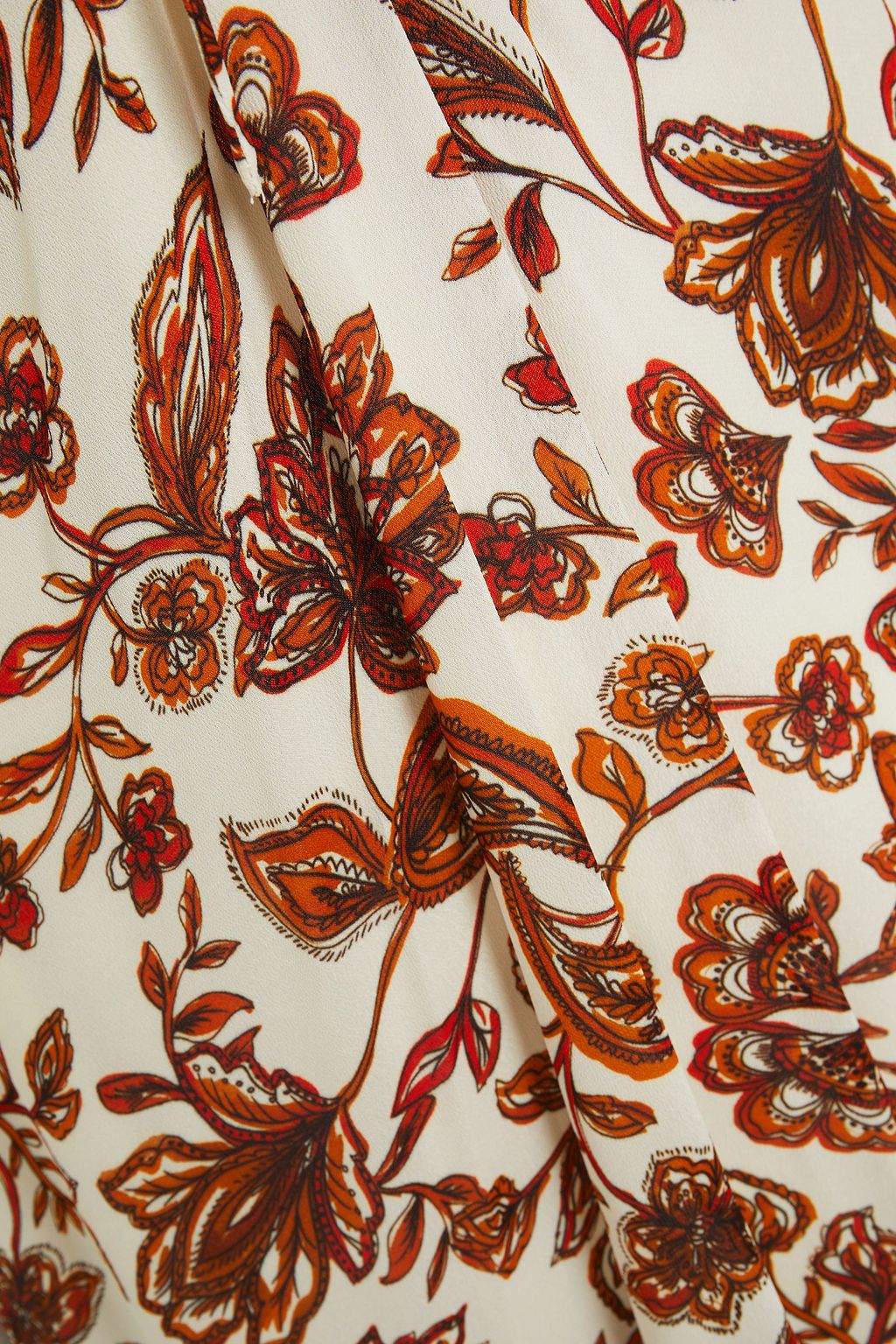 NICHOLAS Bow-detailed printed crepe maxi dress