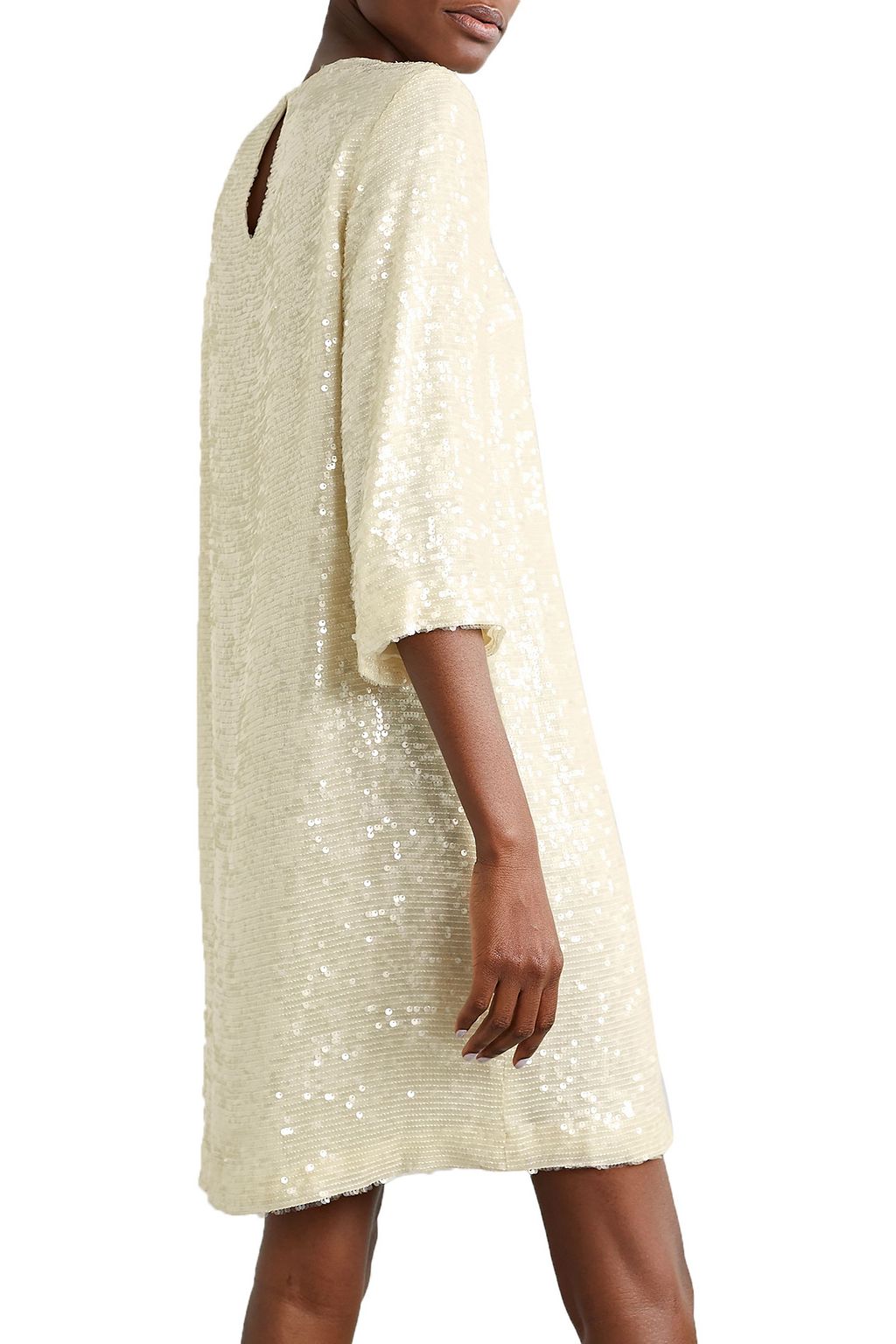 LAPOINTE Paillette-embellished georgette dress