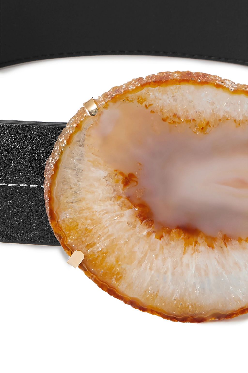 ALTUZARRA Suede, leather and agate belt