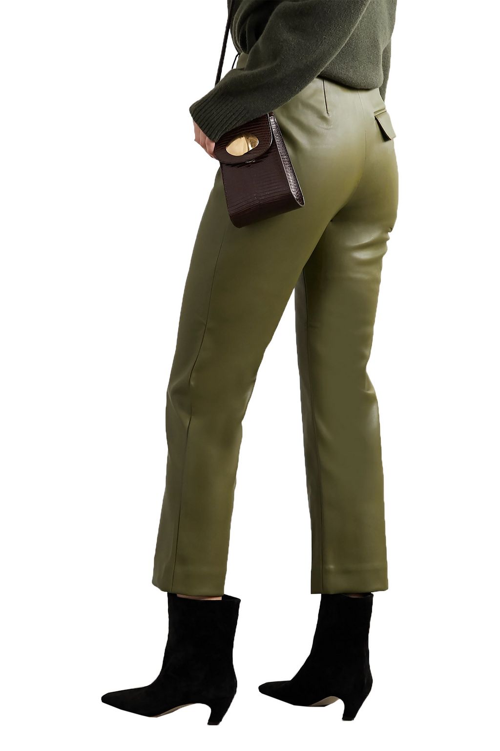 REJINA PYO Finley cropped cotton and silk-blend slim-fit pants