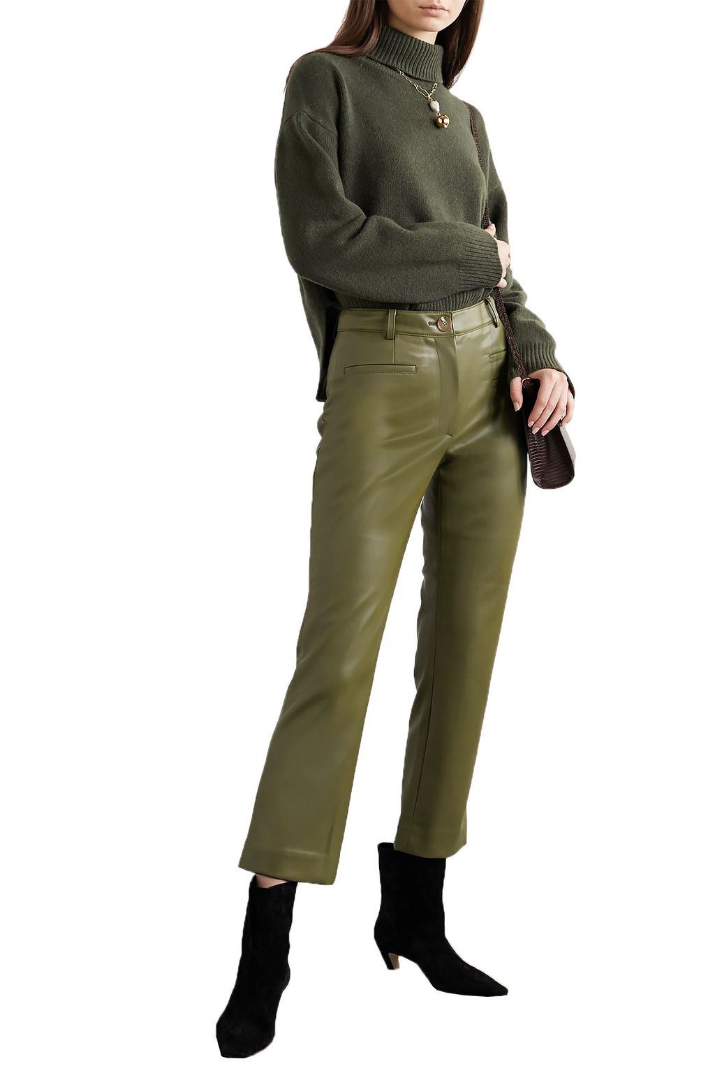REJINA PYO Finley cropped cotton and silk-blend slim-fit pants