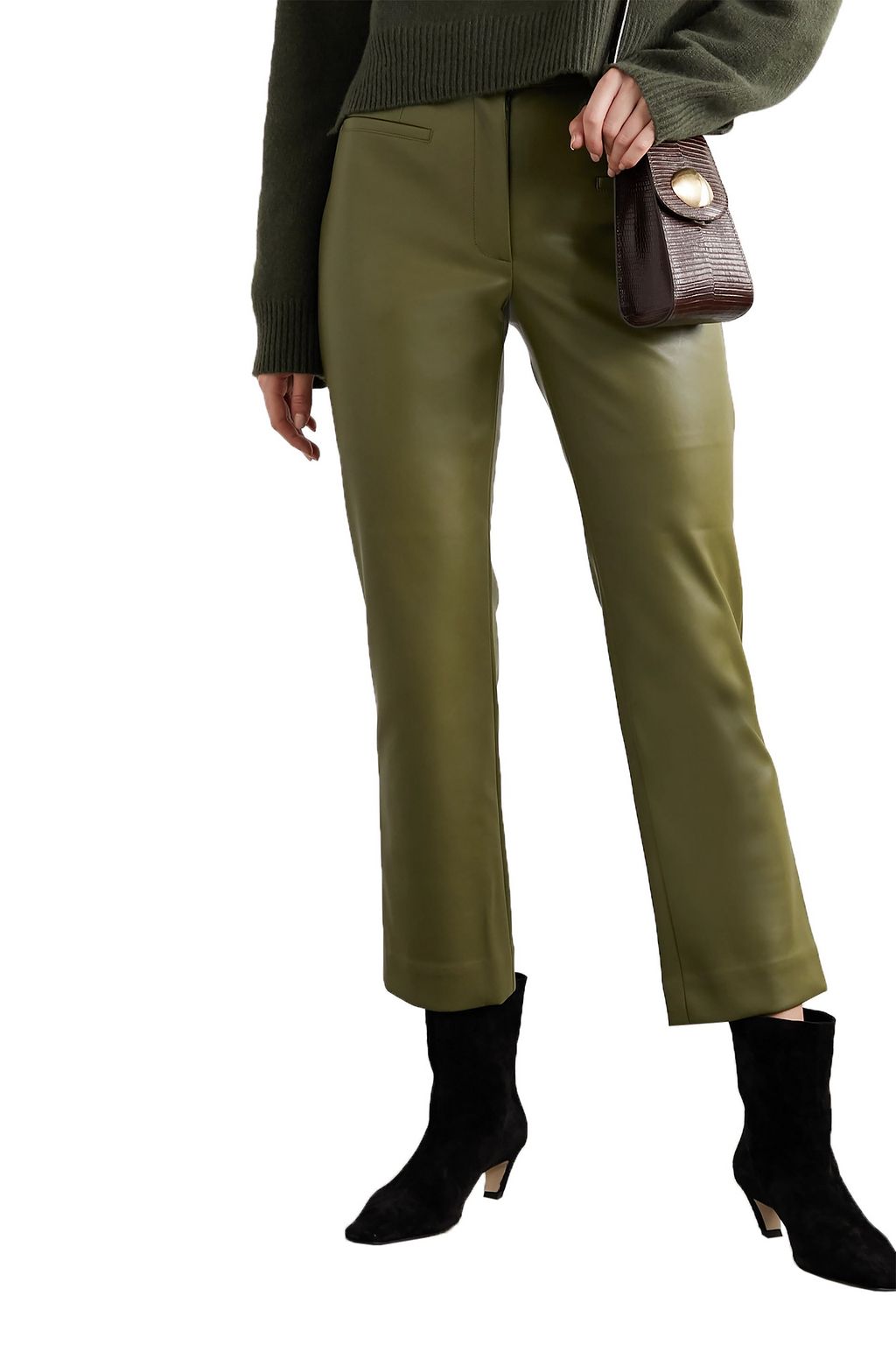 REJINA PYO Finley cropped cotton and silk-blend slim-fit pants