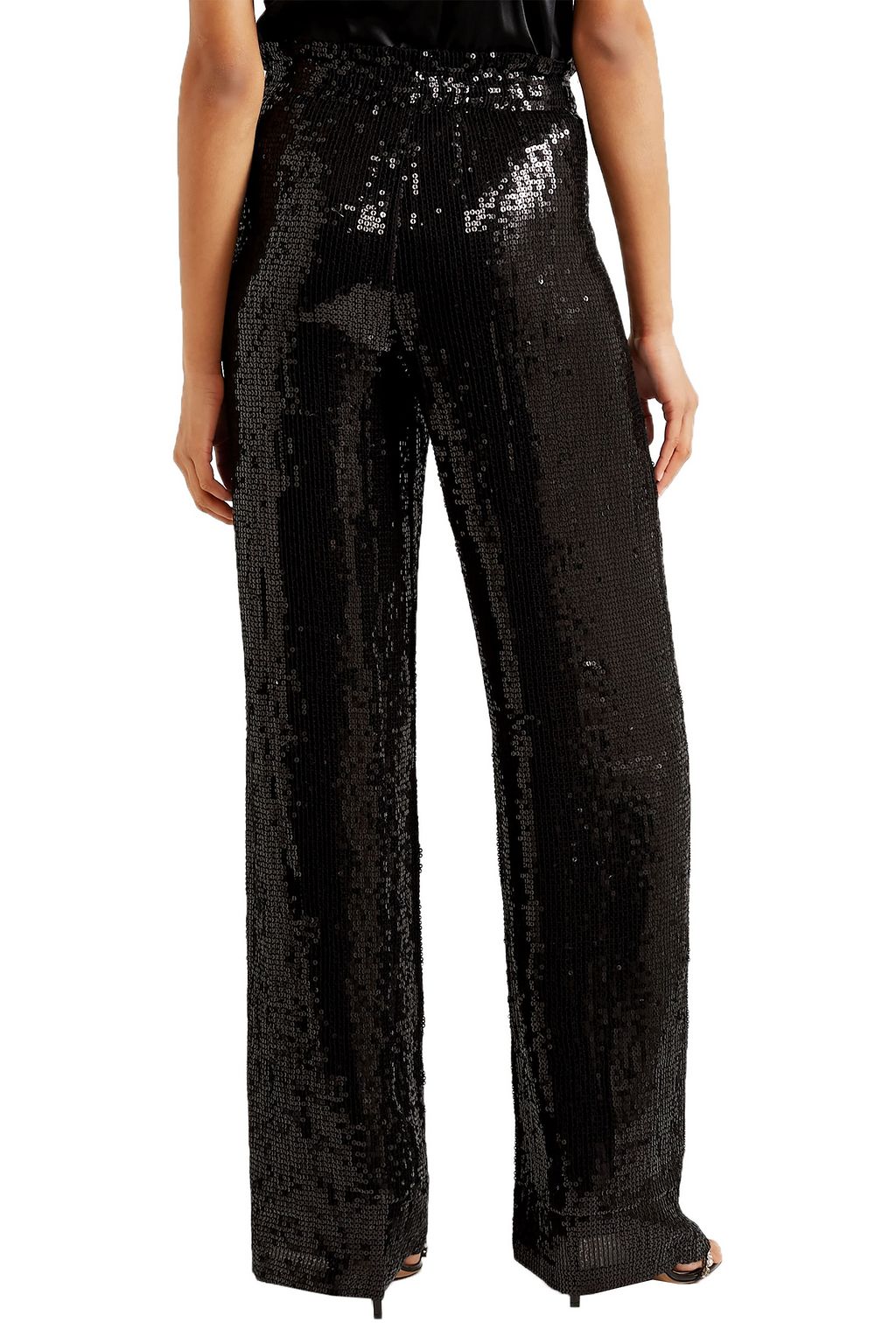 ALICE + OLIVIA Elba sequined crepe wide-leg pants