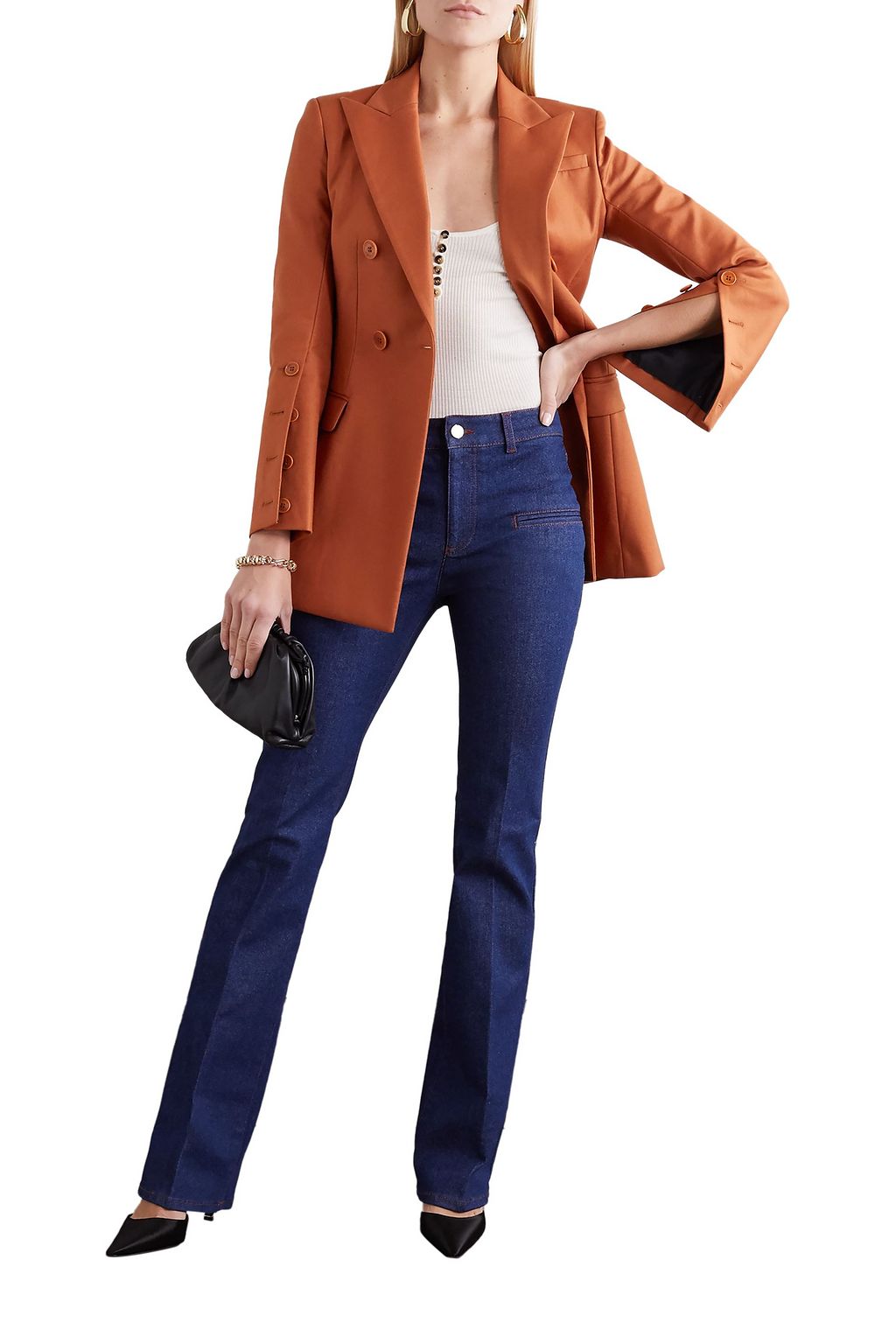 ALTUZARRA Olivisi belted double-breasted cotton-blend blazer