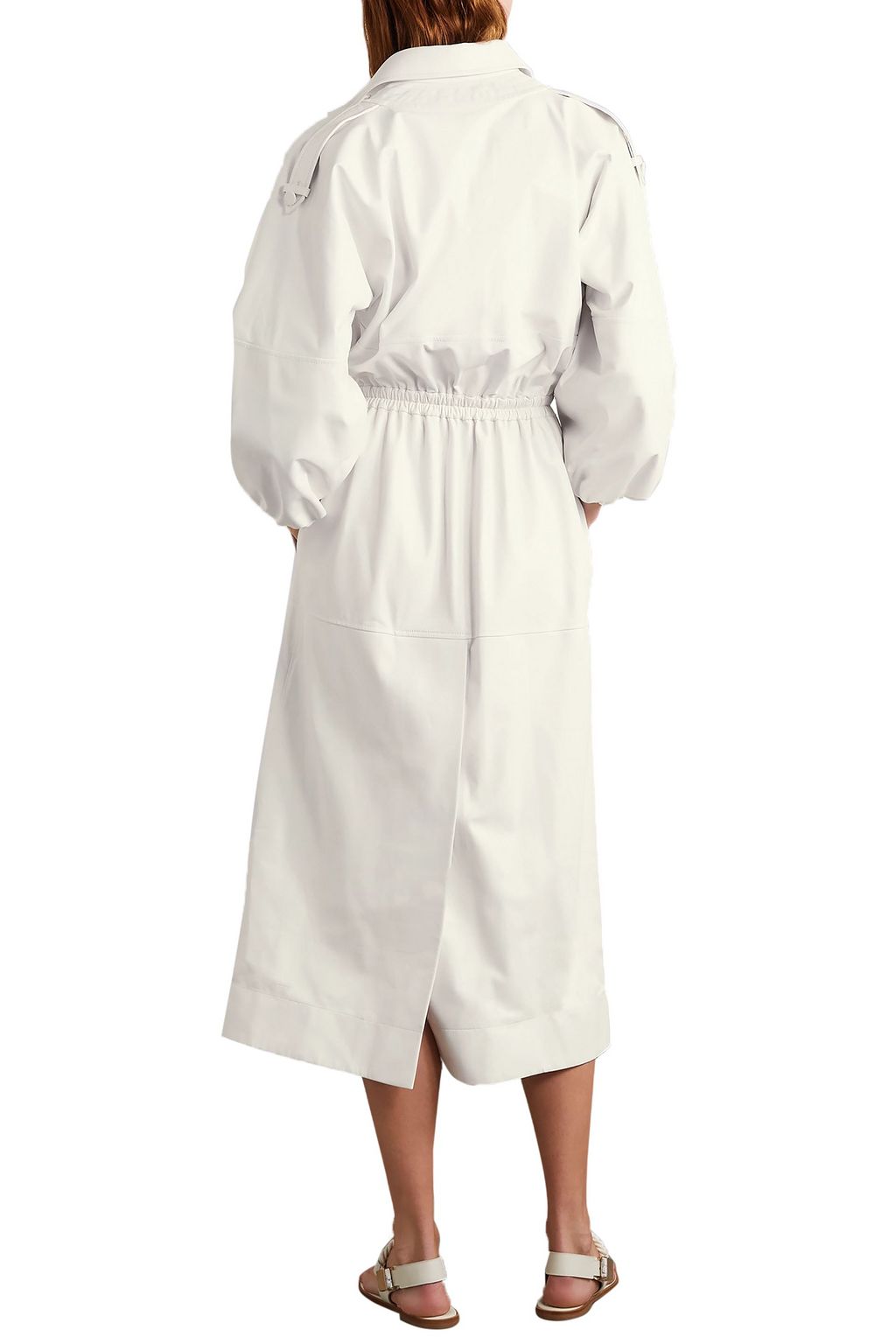 GABRIELA HEARST Ares leather midi shirt dress