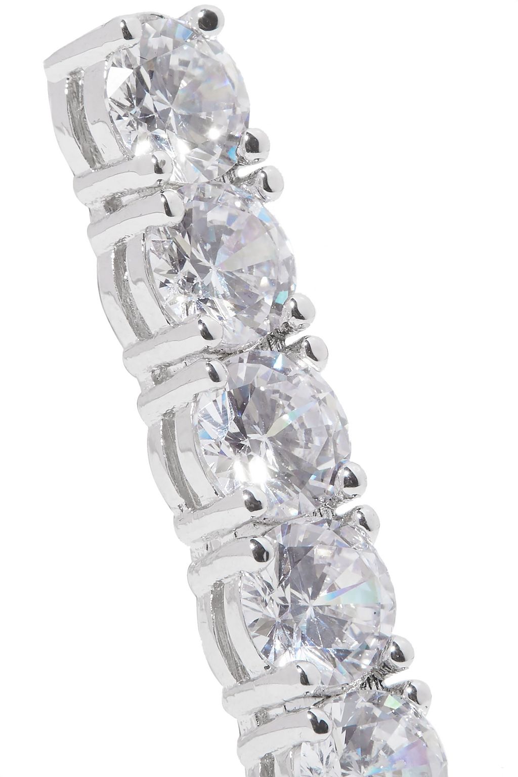 CZ BY KENNETH JAY LANE Silver-tone crystal hair slides