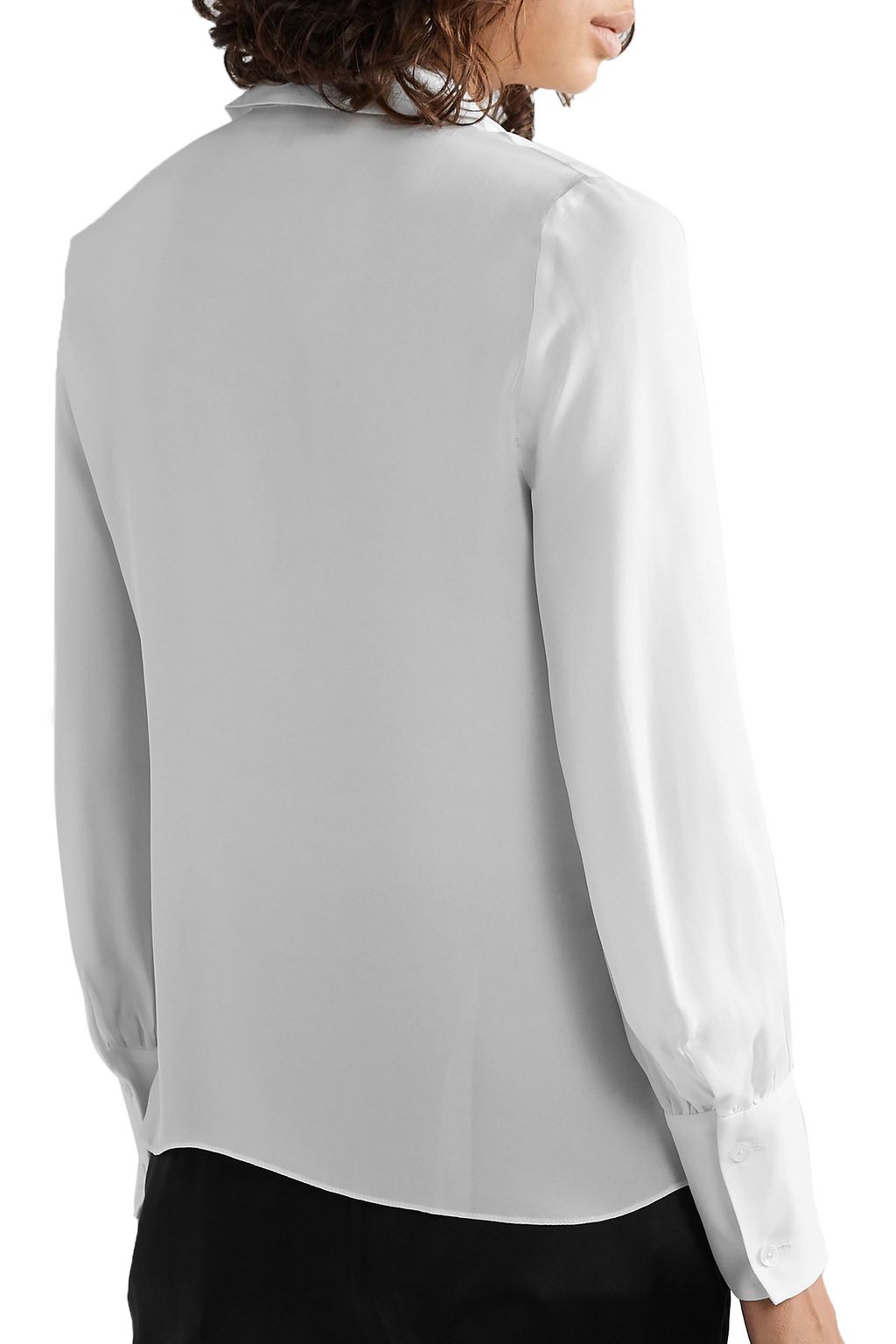 NILI LOTAN Leni pussy-bow silk-georgette blouse