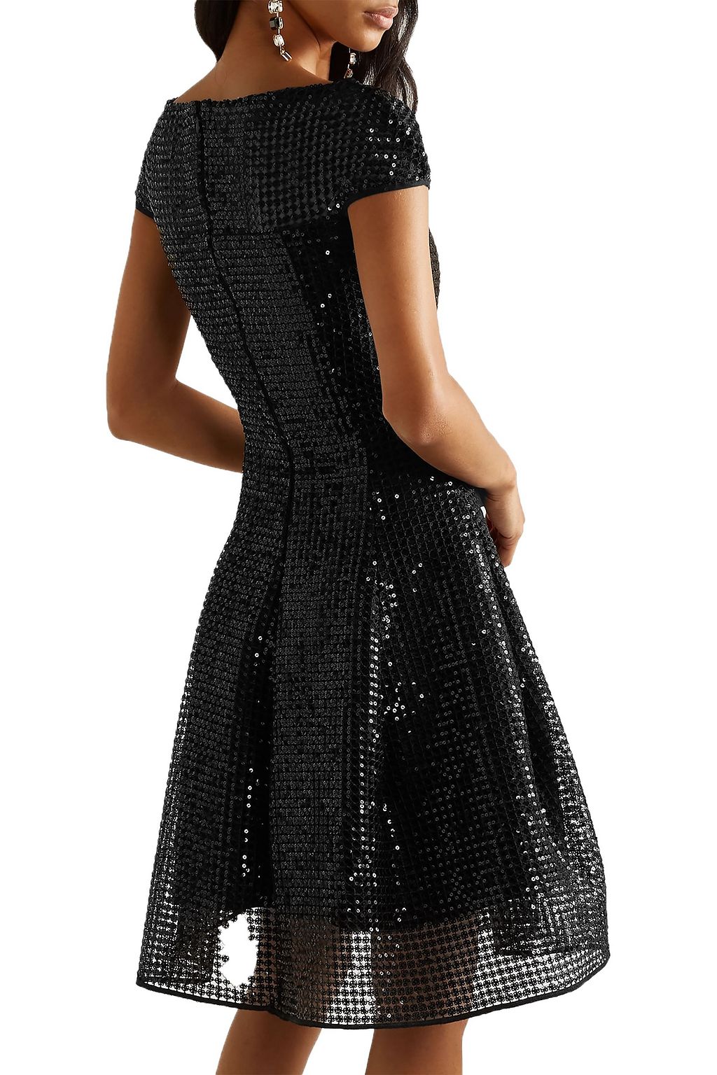 TALBOT RUNHOF Noix sequined macramé dress