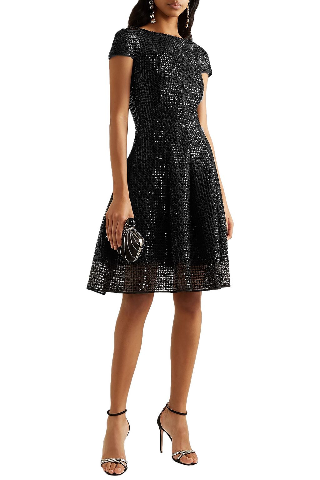 TALBOT RUNHOF Noix sequined macramé dress