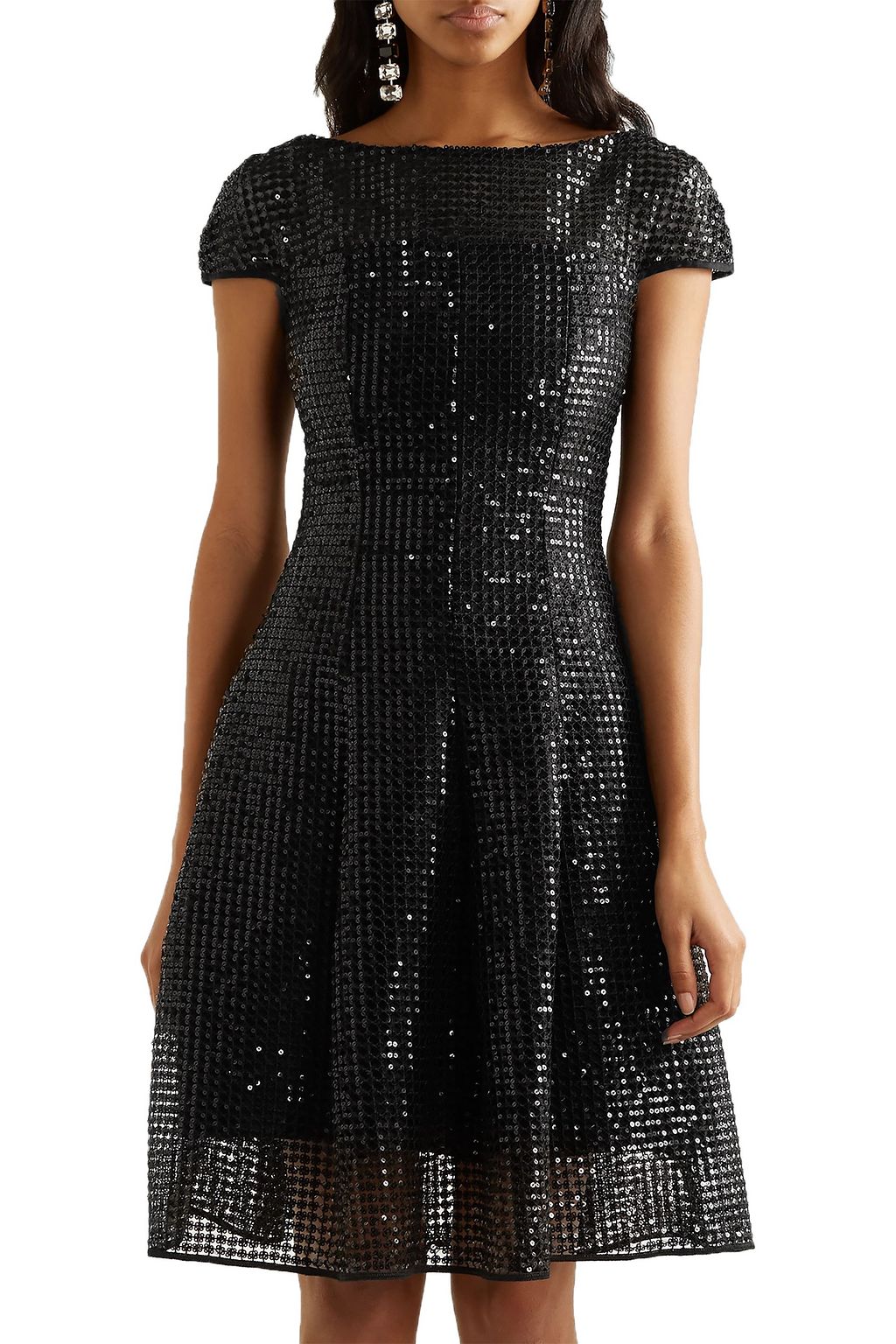 TALBOT RUNHOF Noix sequined macramé dress