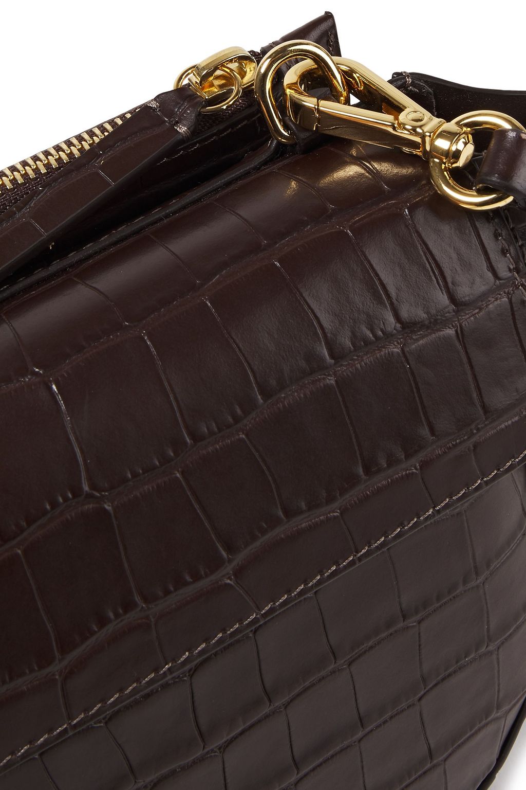 WANDLER Hortensia mini croc-effect leather shoulder bag