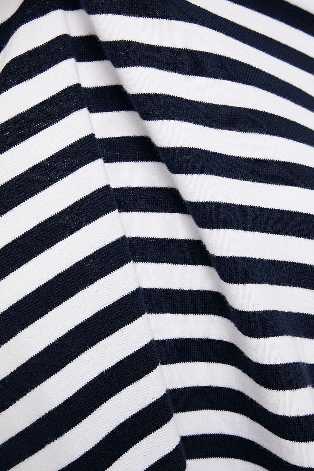 CLU Printed cotton-poplin and jersey top