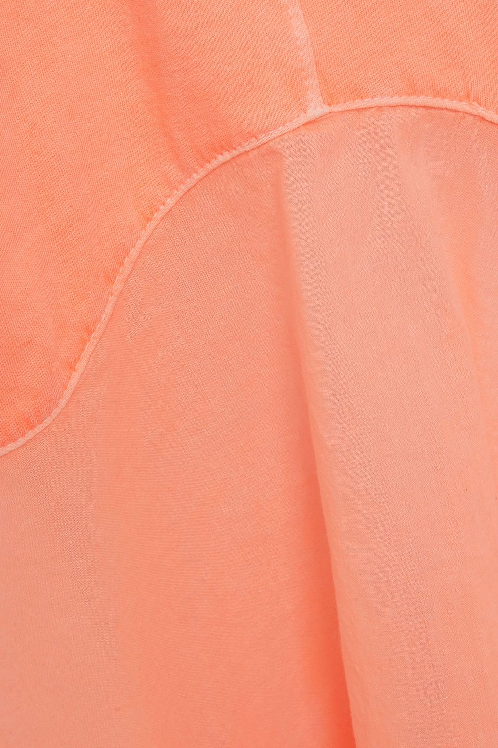 CLU Voile-paneled slub cotton-jersey top