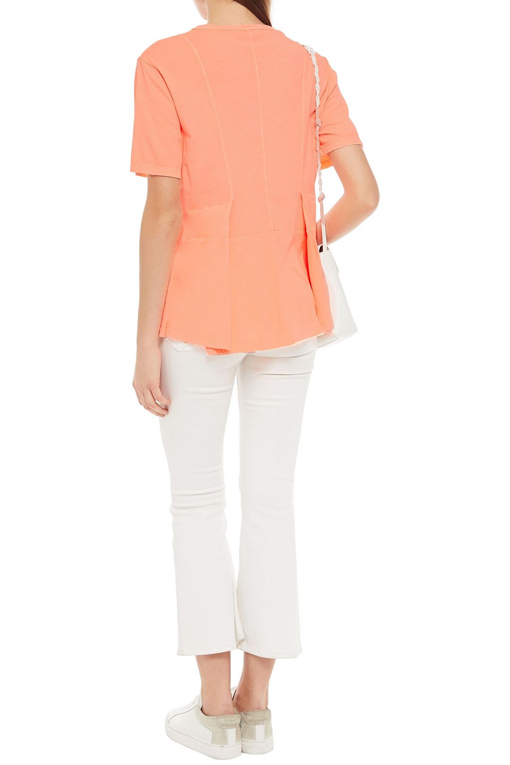 CLU Pleated slub cotton-jersey T-shirt