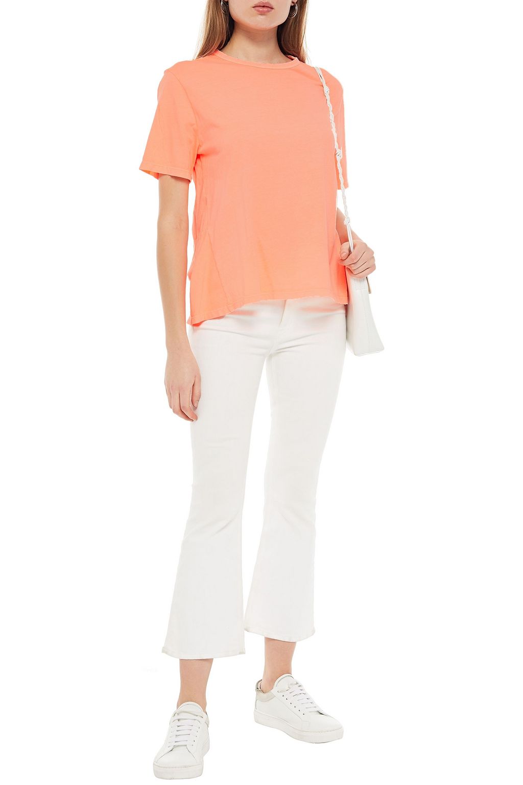 CLU Pleated slub cotton-jersey T-shirt