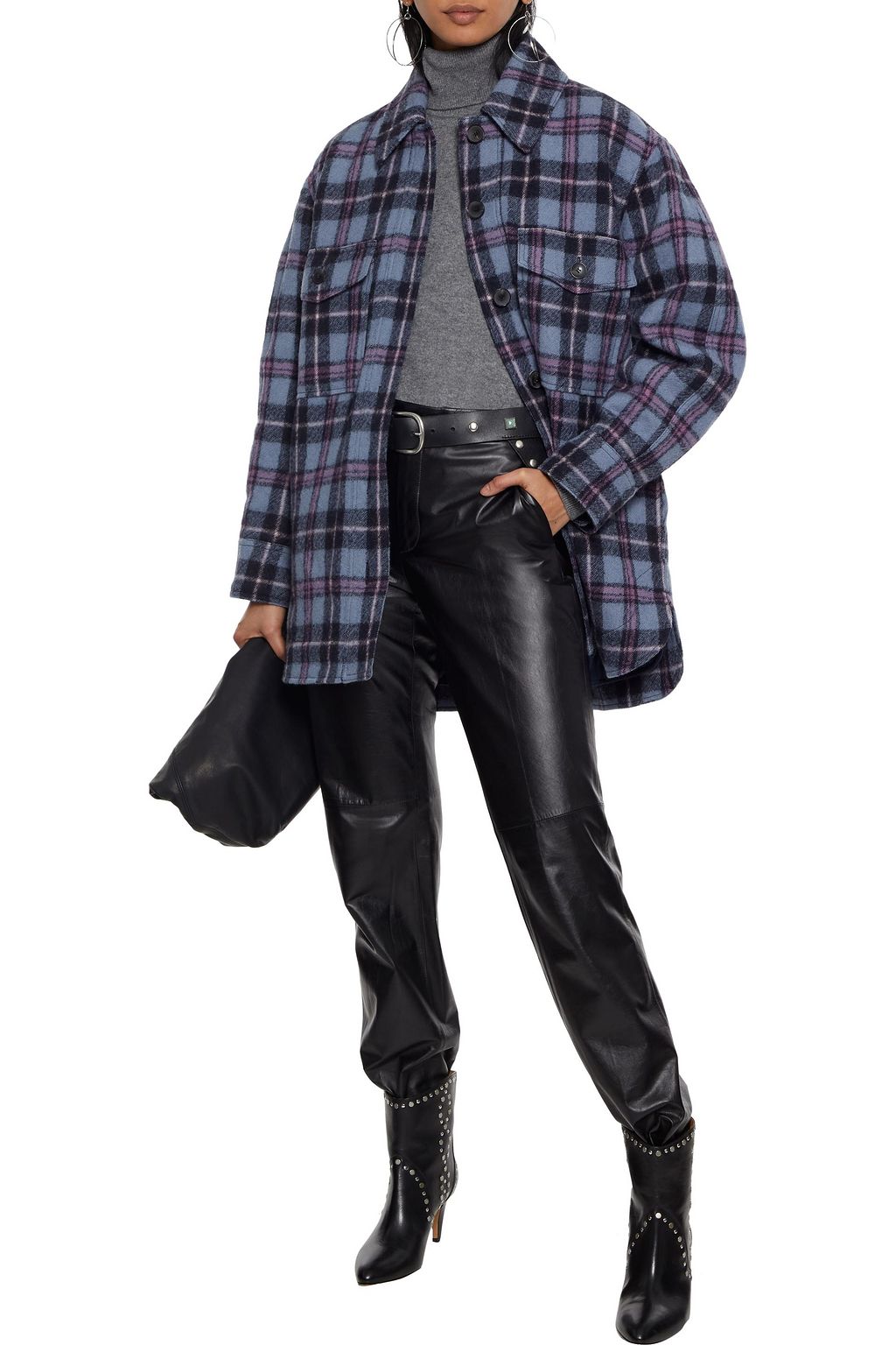 ISABEL MARANT Harvey checked brushed-wool jacket