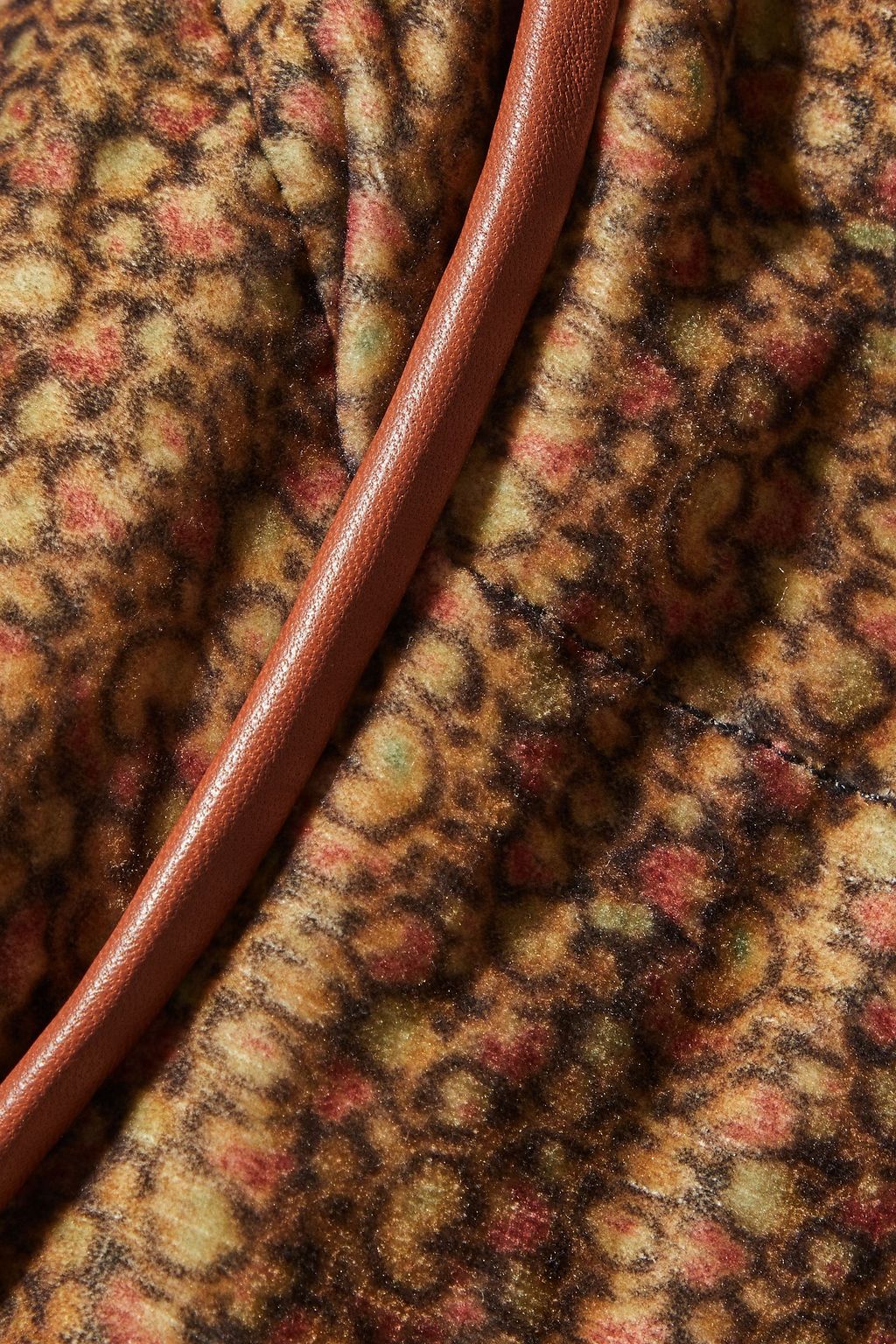 Geist printed quilted cotton and linen-blend velvet coat