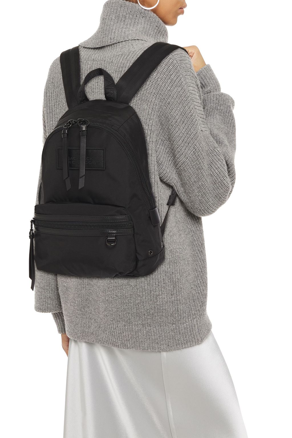 MARC JACOBS Logo-appliquéd shell backpack