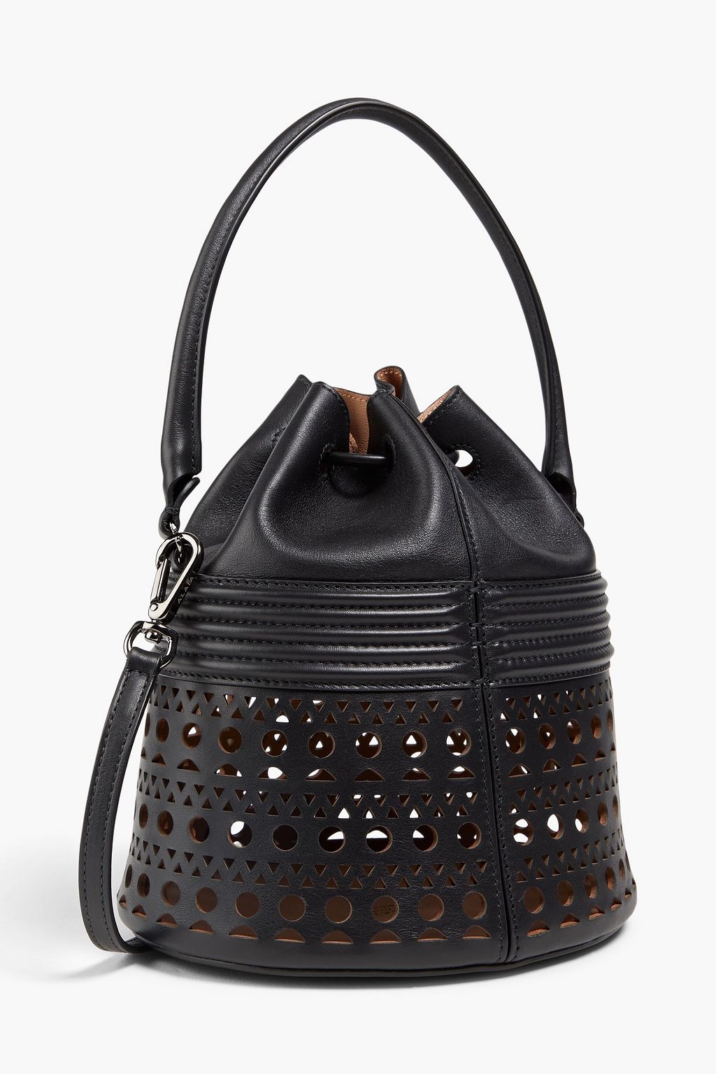 ALAÏA Bucket Corset lasercut leather bucket bag Sale up to 70 off