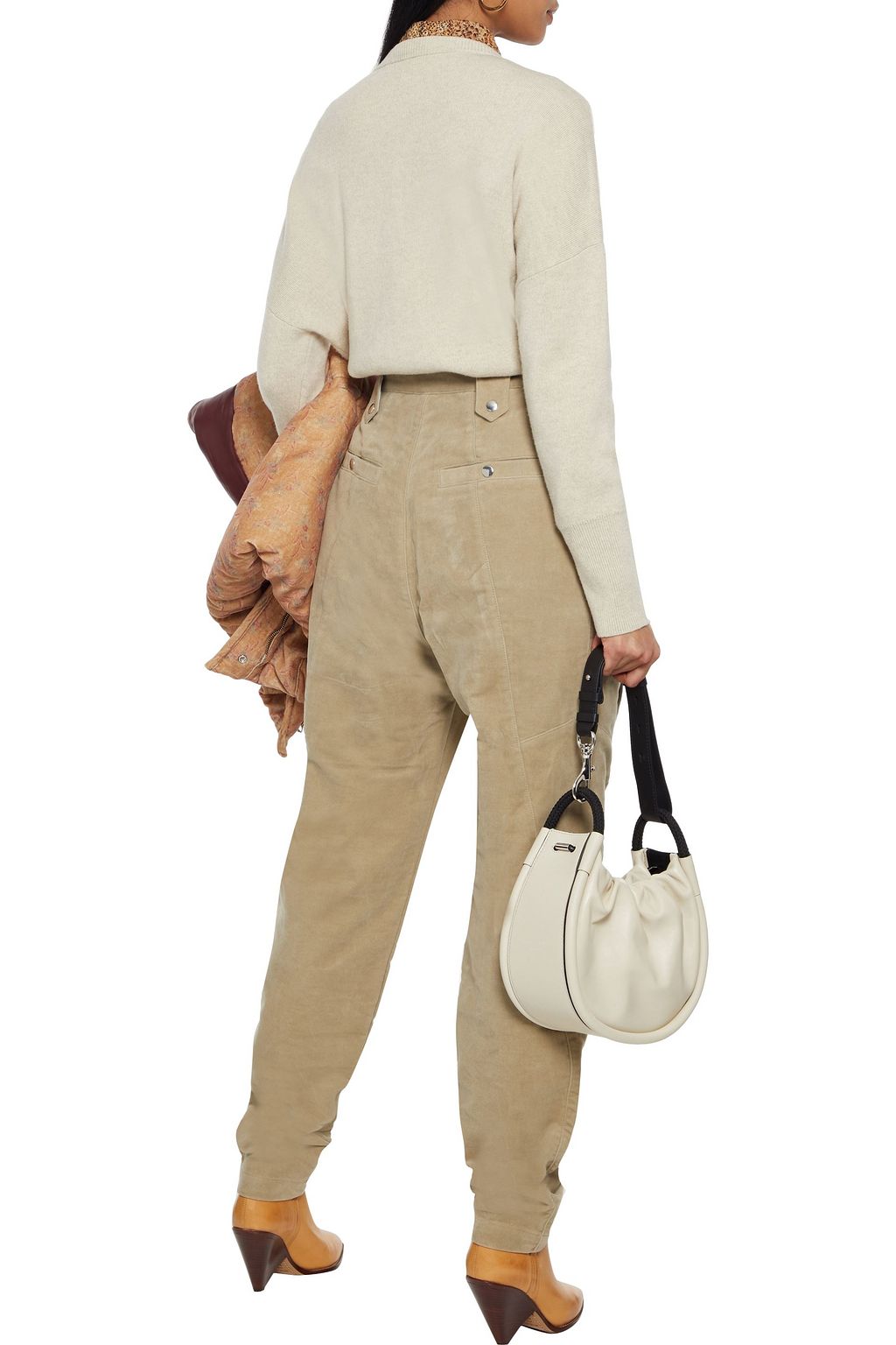 ISABEL MARANT Derrisy velvet straight-leg pants