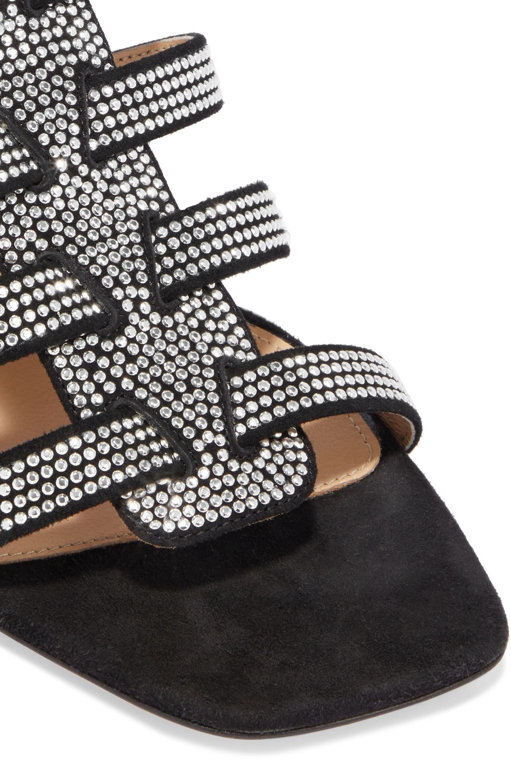 SERGIO ROSSI sr Demetra 75 crystal-embellished suede sandals