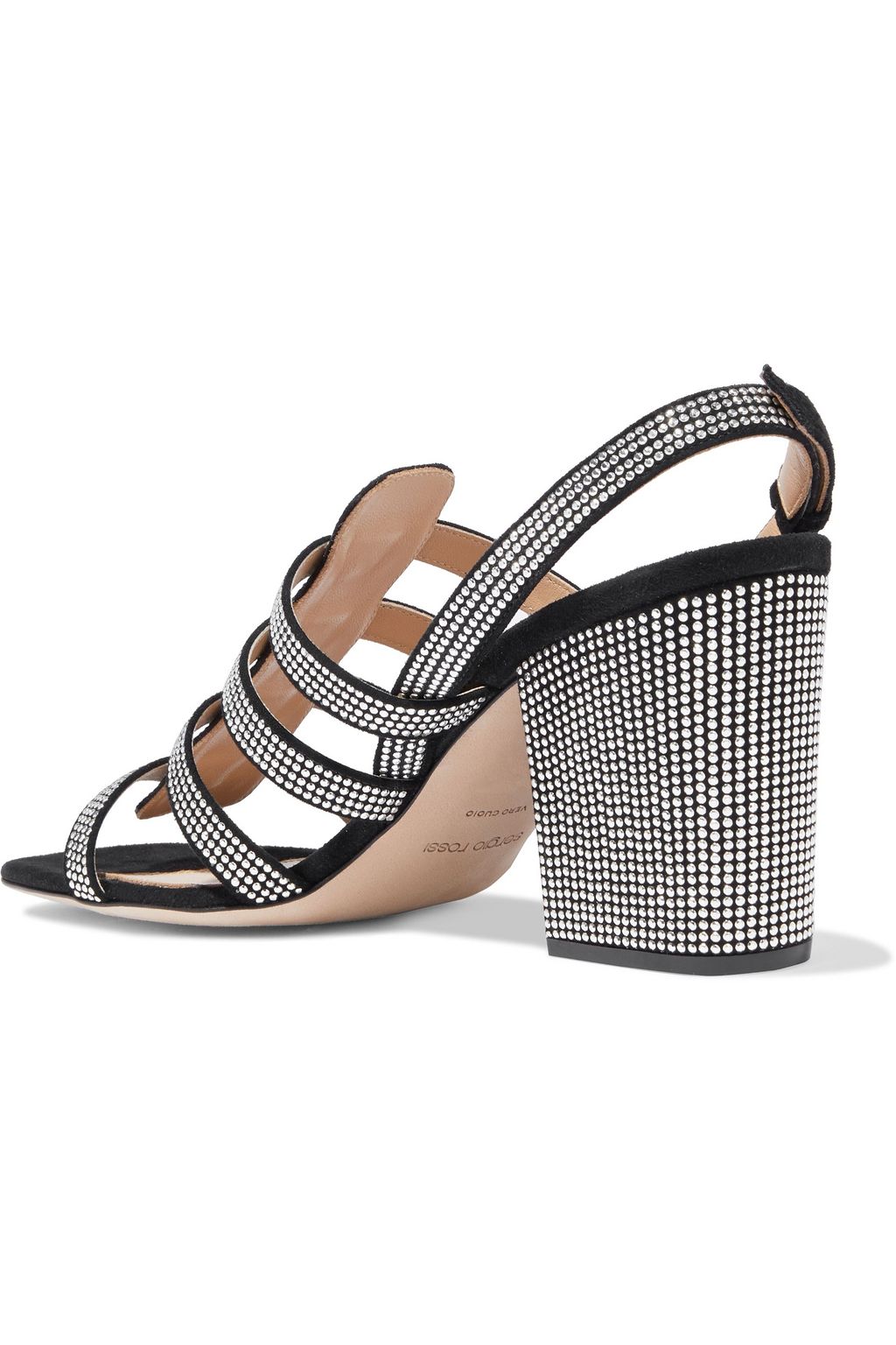 SERGIO ROSSI sr Demetra 75 crystal-embellished suede sandals