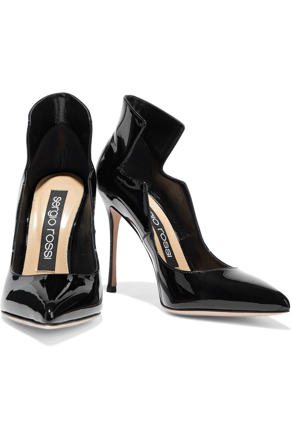 SERGIO ROSSI Godiva Wave 105 patent-leather pumps