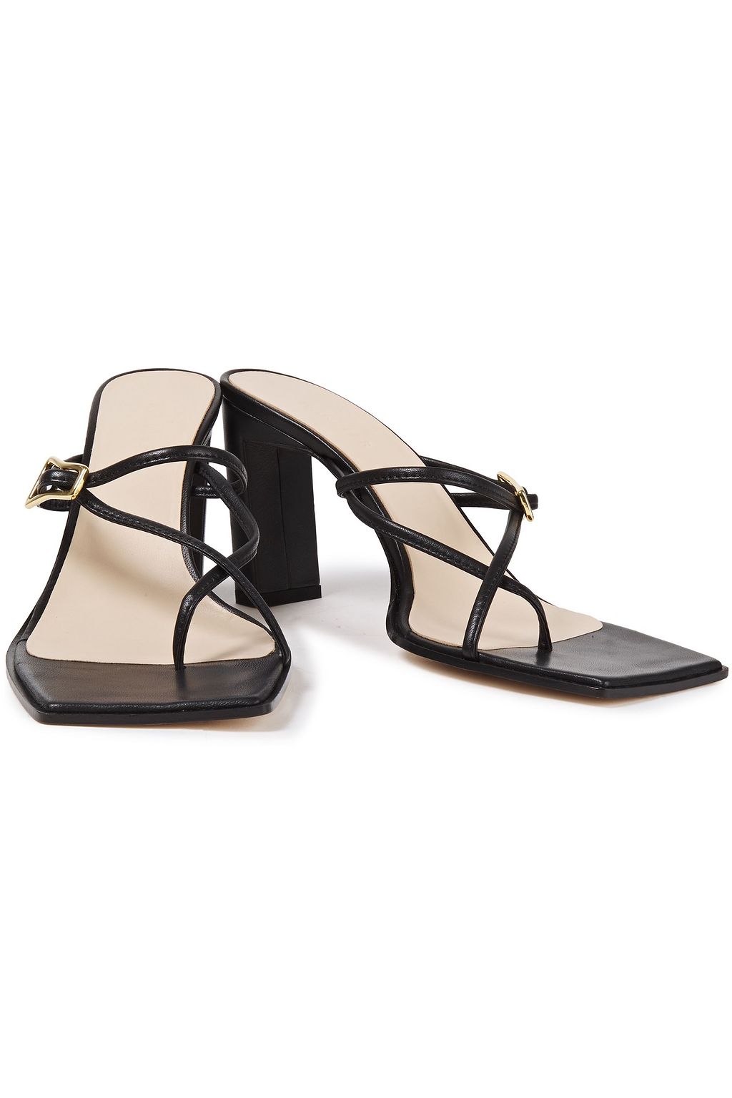 WANDLER Yara buckled leather mules