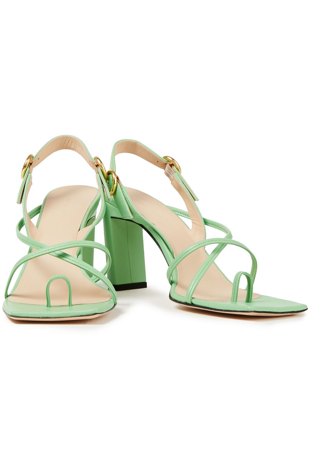 WANDLER Elza leather slingback sandals