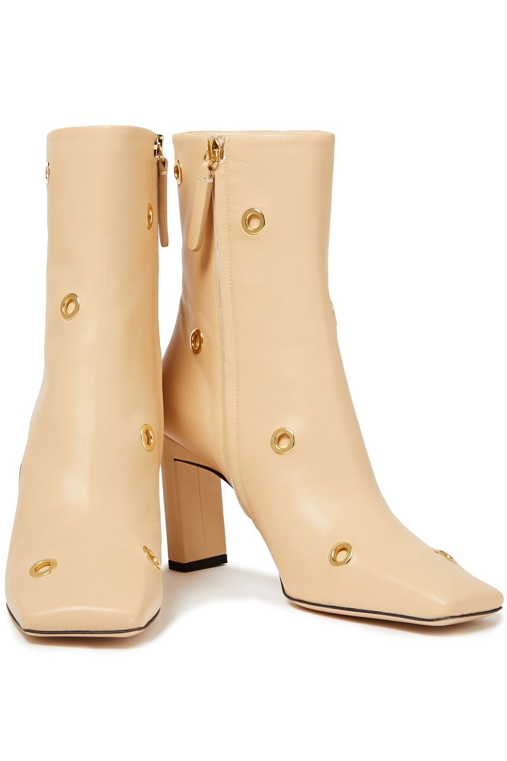 WANDLER Isa eyelet-trimmed leather ankle boots